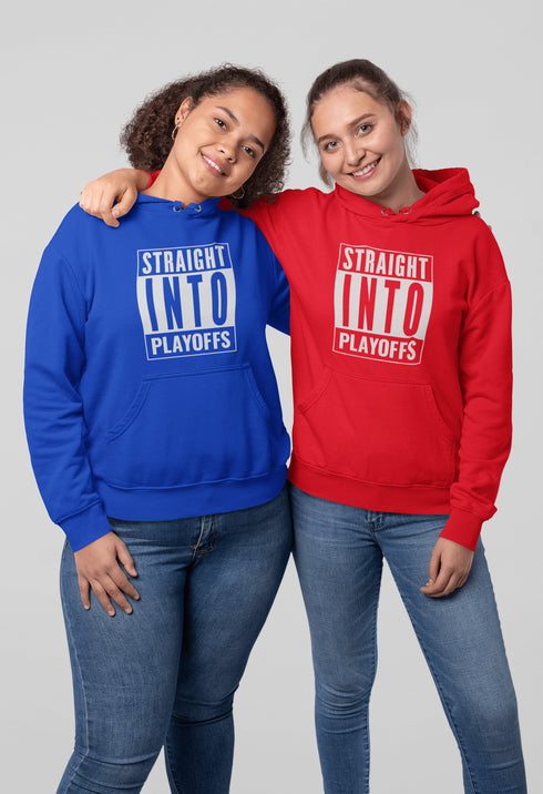 Introducing the game-changing, ice-shattering, laugh-inducing "Straight Into Playoffs" Hockey Hoodie! Designed for the hockey fanatic who believes in skipping the regular season drama and diving headfirst into the heart-stopping action of the playoffs.