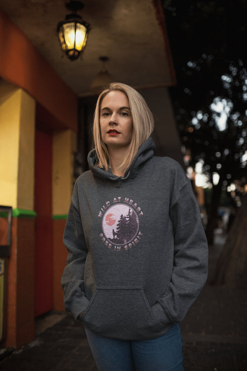 C & Win Sports Wild At Heart Free In Spirit Hoodie Dark Heather / S - C & Win Sports