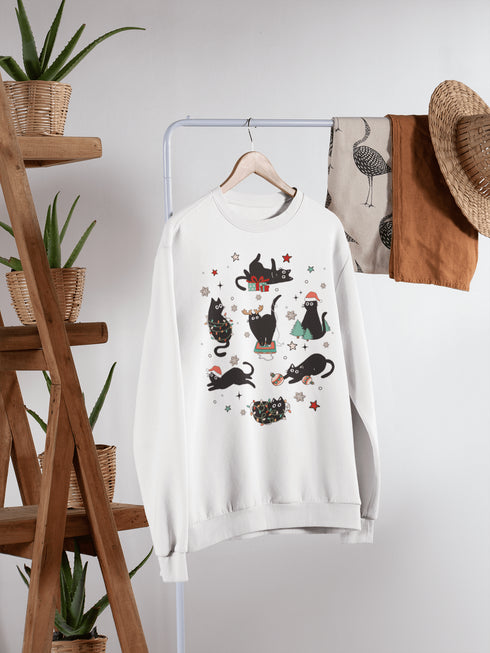 C & Win Sports Christmas Cat Sweatshirt - C & Win Sports