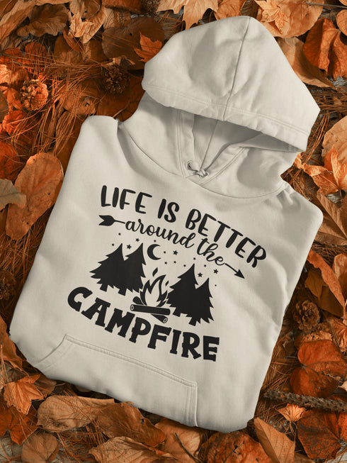 C & Win Sports Life Is Better Around The Campfire Hoodie - C & Win Sports