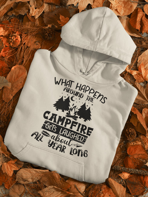 C & Win Sports What Happens Around The Campfire Hoodie - C & Win Sports