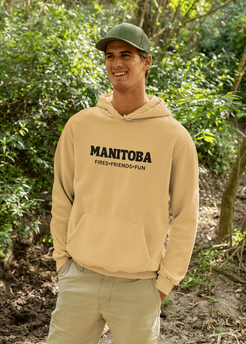 C & Win Sports Manitoba-Fires, Friends, Fun Hoodie ( Double Sided) - C & Win Sports