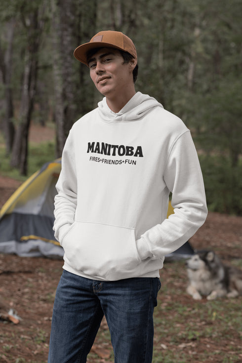 C & Win Sports Manitoba-Fires, Friends, Fun Hoodie ( Double Sided) - C & Win Sports