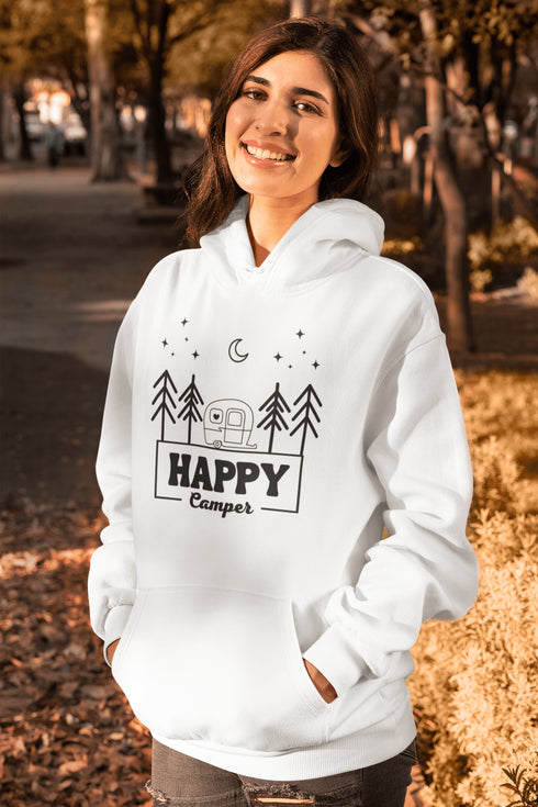 C & Win Sports Happy Camper Hoodie White / S - C & Win Sports