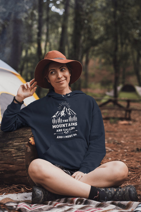 C & Win Sports The Mountains Are Calling Hoodie Navy / S - C & Win Sports