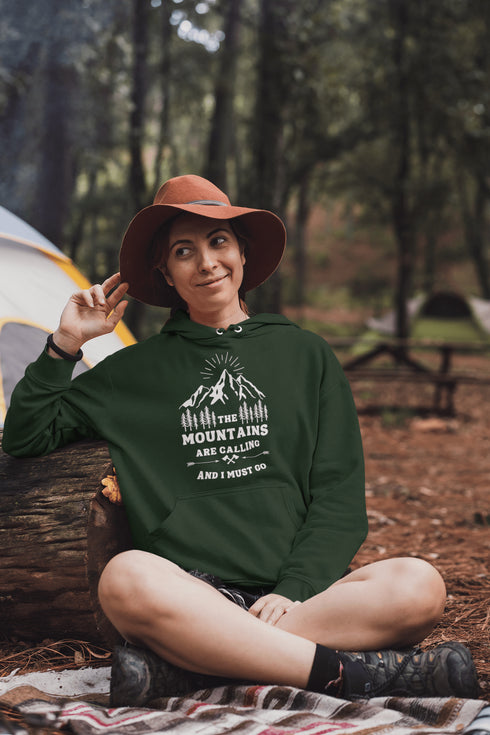 C & Win Sports The Mountains Are Calling Hoodie Forest Green / S - C & Win Sports