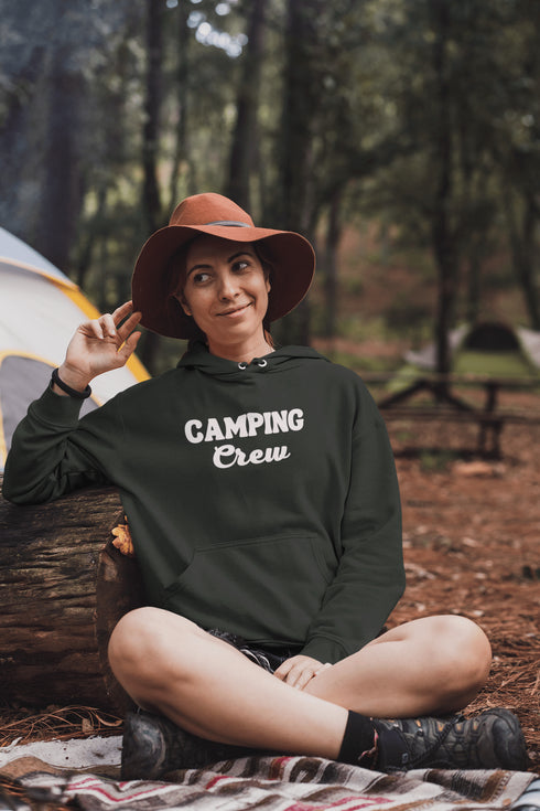 C & Win Sports Camping Crew Hoodie ( Double Sided) Forest Green / S - C & Win Sports