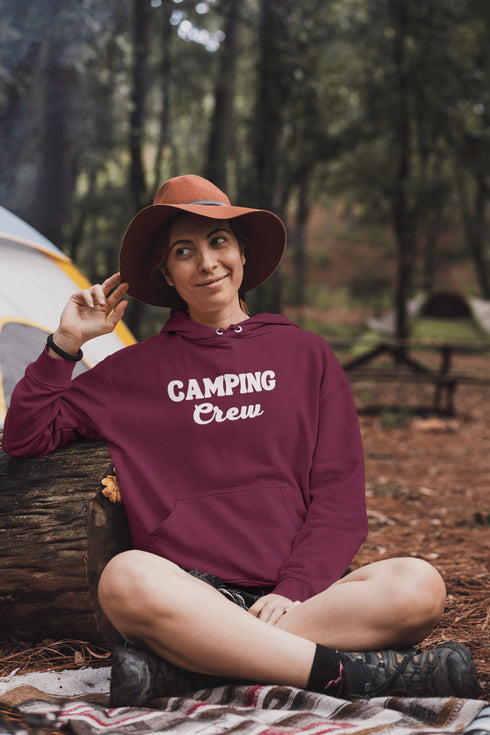 C & Win Sports Camping Crew Hoodie ( Double Sided) Maroon / S - C & Win Sports