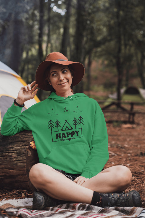 C & Win Sports Happy Camper Hoodie-Tent Irish Green / S - C & Win Sports