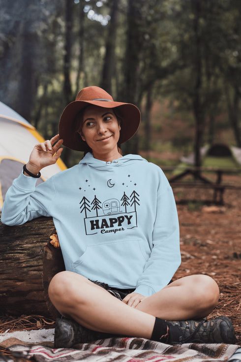 C & Win Sports Happy Camper Hoodie Light Blue / S - C & Win Sports