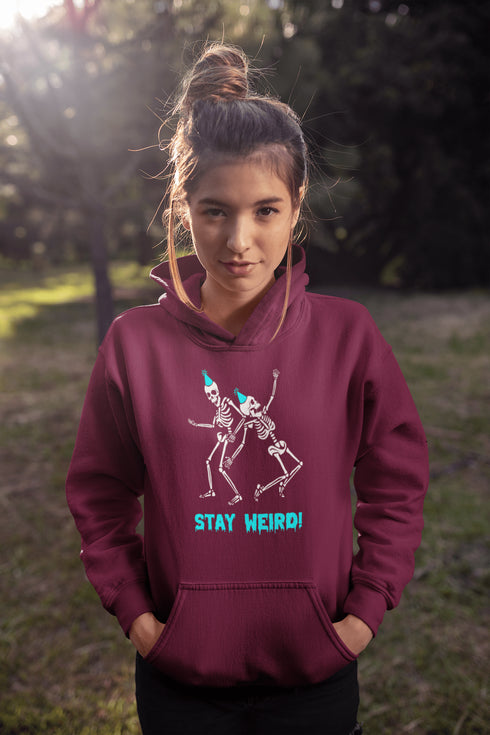 C & Win Sports Stay Weird Hoodie Maroon / S - C & Win Sports