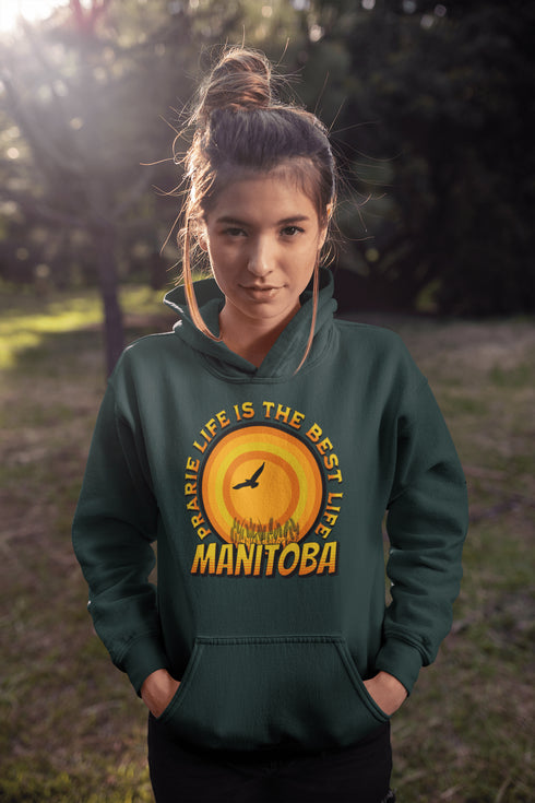 C & Win Sports Manitoba-Prairie Life Is The Best Life Hoodie Forest Green / S - C & Win Sports
