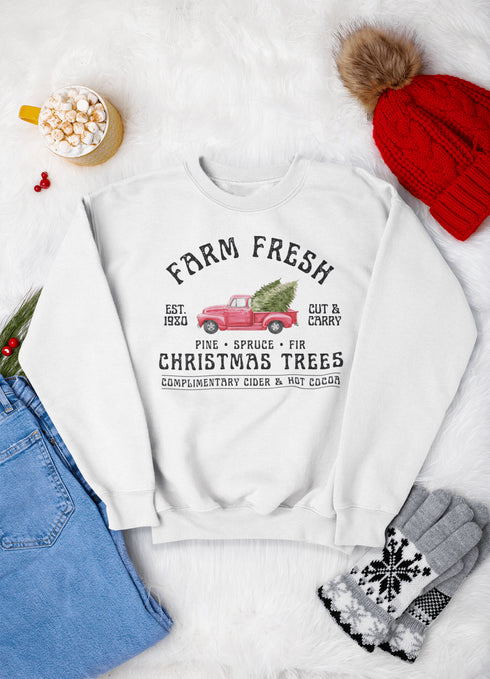 C & Win Sports Farm Fresh Trees Sweatshirt - C & Win Sports