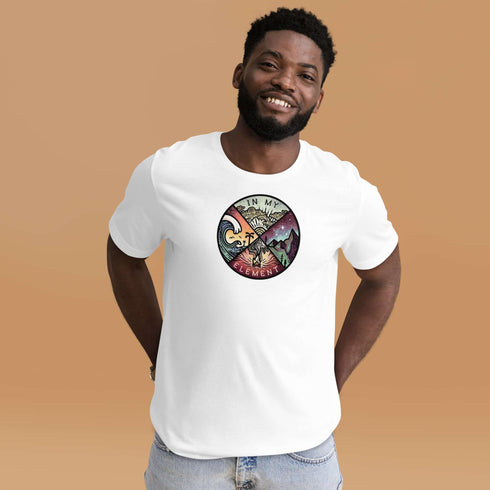 This stylish tee features a captivating Earth Element graphic, showcasing the beauty and vitality of our planet.