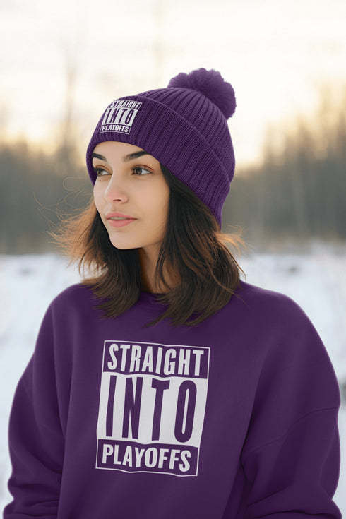 Introducing the game-changing, ice-shattering, laugh-inducing "Straight Into Playoffs" Hockey Sweatshirt! Designed for the hockey fanatic who believes in skipping the regular season drama and diving headfirst into the heart-stopping action of the playoffs.