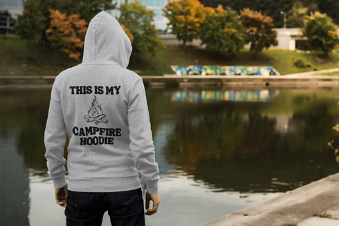 C & Win Sports This Is My Campfire Double Sided Hoodie Sport Grey / S - C & Win Sports