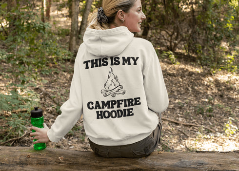C & Win Sports This Is My Campfire Double Sided Hoodie Sand / S - C & Win Sports