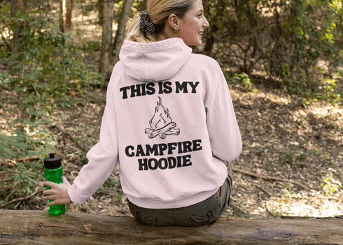 C & Win Sports This Is My Campfire Double Sided Hoodie Light Pink / S - C & Win Sports