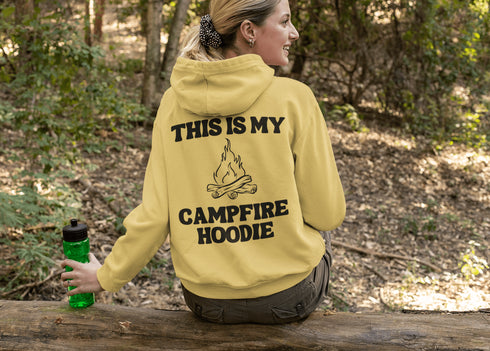 C & Win Sports This Is My Campfire Double Sided Hoodie Gold / S - C & Win Sports