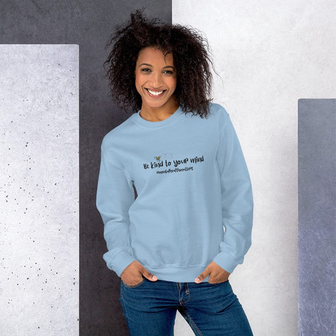 C & Win Sports Be Kind To Your Mind Sweatshirt Light Blue / S - C & Win Sports