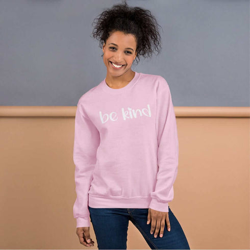 C & Win Sports BE KIND Unisex Sweatshirt Light Pink / S - C & Win Sports