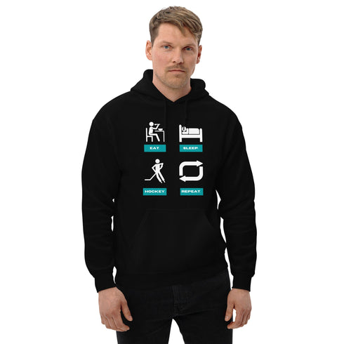 C & Win Sports Eat. Sleep. Hockey. Hoodie - C & Win Sports