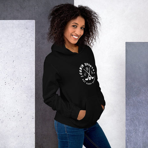 C & Win Sports Eat Sleep Hockey Sticks Hoodie - C & Win Sports