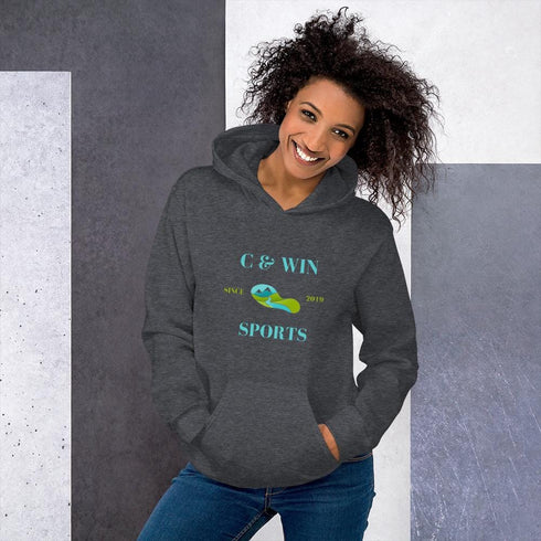 C & Win Sports C & Win Sports Unisex Hoodie Dark Heather - C & Win Sports