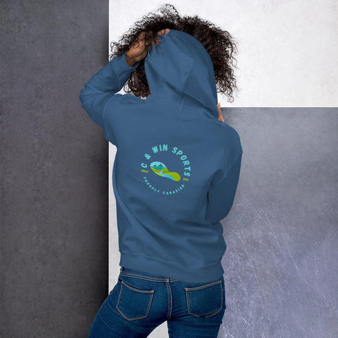C & Win Sports Proudly Canadian Unisex Hoodie Indigo Blue / S - C & Win Sports