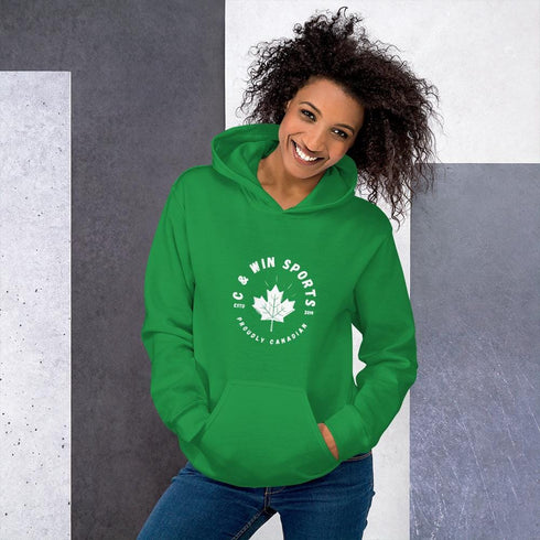 C & Win Sports Proudly Canadian Unisex Hoodie Irish Green / S - C & Win Sports