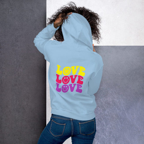 C & Win Sports LOVE LOVE LOVE Hoodie Light Blue / S - C & Win Sports
