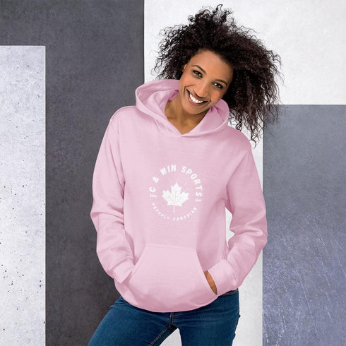 C & Win Sports Proudly Canadian Unisex Hoodie Light Pink / S - C & Win Sports