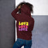 C & Win Sports LOVE LOVE LOVE Hoodie Maroon / S - C & Win Sports