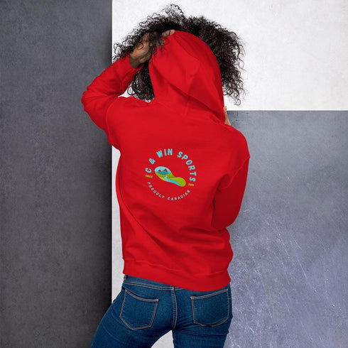 C & Win Sports Proudly Canadian Unisex Hoodie Red / S - C & Win Sports