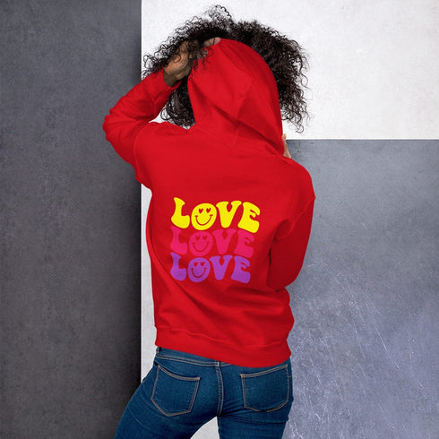 C & Win Sports LOVE LOVE LOVE Hoodie Red / S - C & Win Sports