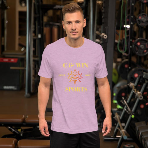 C & Win Sports C & Win Sports Maple Leaf Unisex T-Shirt Heather Prism Lilac / XS - C & Win Sports