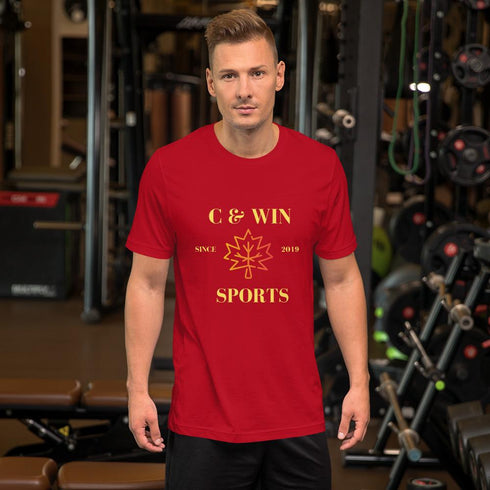 C & Win Sports C & Win Sports Maple Leaf Unisex T-Shirt Red / S - C & Win Sports