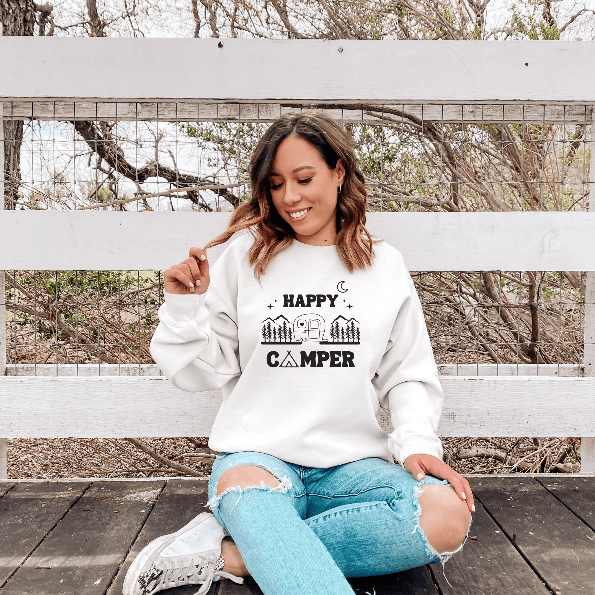 Happy top camper sweater