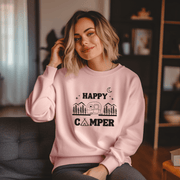Introducing our Happy Camper sweatshirt, perfect for any outdoor enthusiast! Made from high-quality, soft material, this gender-neutral sweatshirt features a beautiful mountain camping scene that will inspire you to explore the great outdoors. 