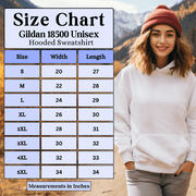 Golden 18500 Hoodie Sizing Chart