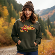 Introducing the latest addition to our collection of trendy graphic hoodies in Canada - our gender-neutral hoodie with a shooting star graphic and the words "Winnipeg, Manitoba Canada." 