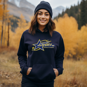 Our trendy Shooting Star graphic hoodie proudly displays the words "Winnipeg, Manitoba Canada" on the front, making it the perfect way to show off your love for Canada while staying cozy and warm.