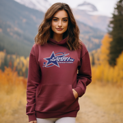 Our gender-neutral hoodie showcases a stunning shooting star graphic and the words "Winnipeg, Manitoba, Canada" emblazoned on it. This custom hoodie is made for those who want to look stylish and feel comfortable at the same time.