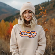This gender-neutral hoodie with a rainbow Winnipeg graphic is the perfect way to show off your love for this vibrant city while staying stylish and comfortable.