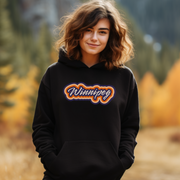 This gender-neutral hoodie with a rainbow Winnipeg graphic is the perfect way to show off your love for this vibrant city while staying stylish and comfortable.