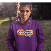 This gender-neutral hoodie with a rainbow Winnipeg graphic is the perfect way to show off your love for this vibrant city while staying stylish and comfortable.