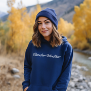  The Sweater Weather hoodie. With its super soft material, you'll feel like you're wrapped up in a warm hug from your grandma