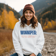 Introducing the coolest hoodie in town - our Winnipeg graphic hockey hoodie! With the hockey season in full swing, you'll want to show off your love for our team in style. Our hoodie features the slogan "Our Hockey Team is Cooler Than Your Hockey Team" in bold, eye-catching letters that are sure to make everyone around you jealous. 