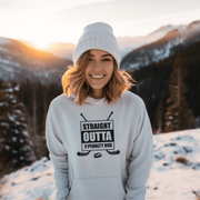Introducing the ultimate hockey player gift - the Straight Outta The Penalty Box hockey hoodie! You'll be the coolest kid on the rink with this hilarious and stylish hoodie. Whether you're a hockey player or just a fan of the game, this funny hockey hoodie is the perfect addition to your wardrobe. 