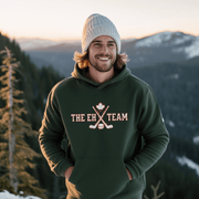 Looking for a hilarious way to show your love for Canadian hockey? Look no further than The EH Team hockey hoodie! This gender neutral hoodie is perfect for all hockey players, fans, and anyone who loves a good puck joke. Made from the comfiest material this side of the border, The EH Team hoodie will keep you warm and cozy on even the chilliest of rinks. And with its witty play on words, you'll be the envy of all your hockey buddies.